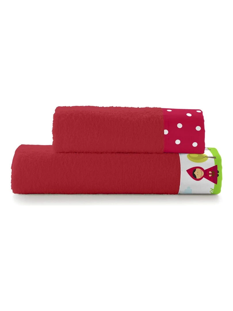 Lot de serviettes Grandma "Happyfriday" Rouge