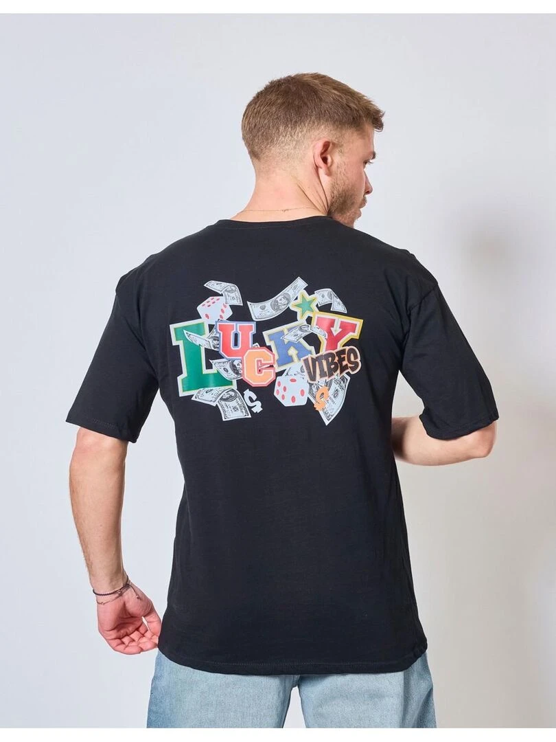 T Shirt à motifs Kebello   Noir Noir