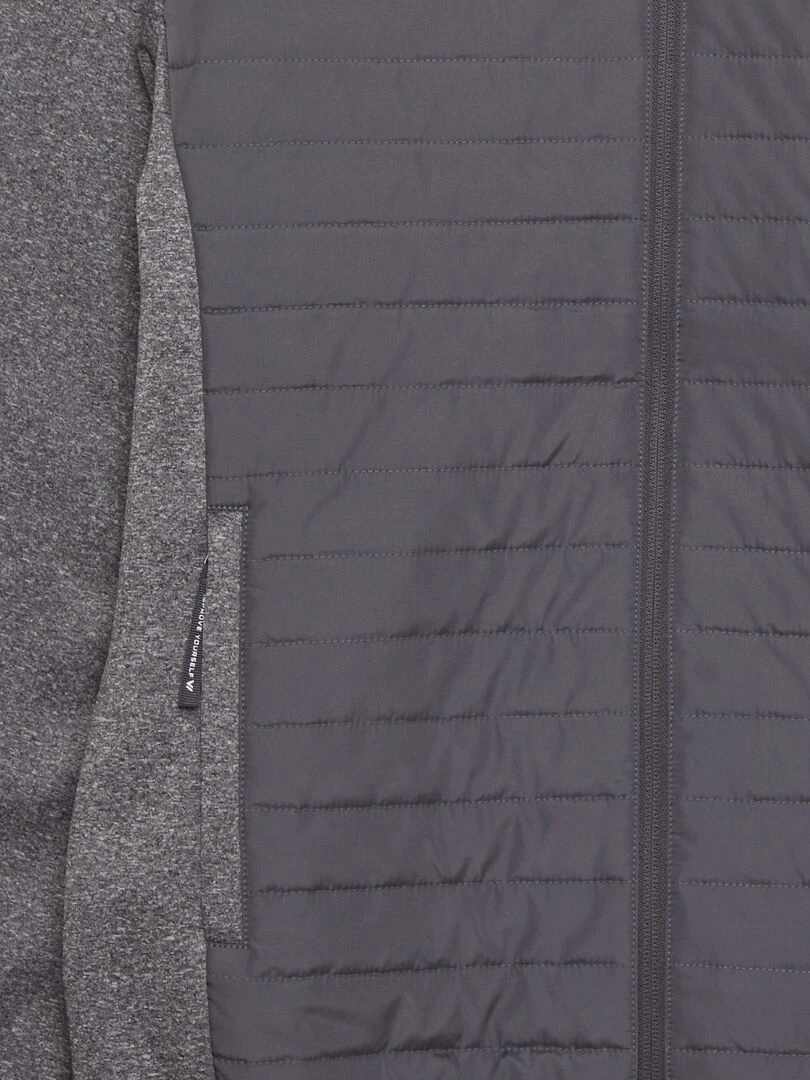 Blouson de sport bi matière   Gris