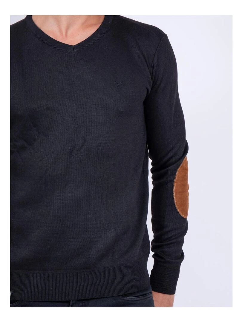Pull col V LAMBOISE   Noir