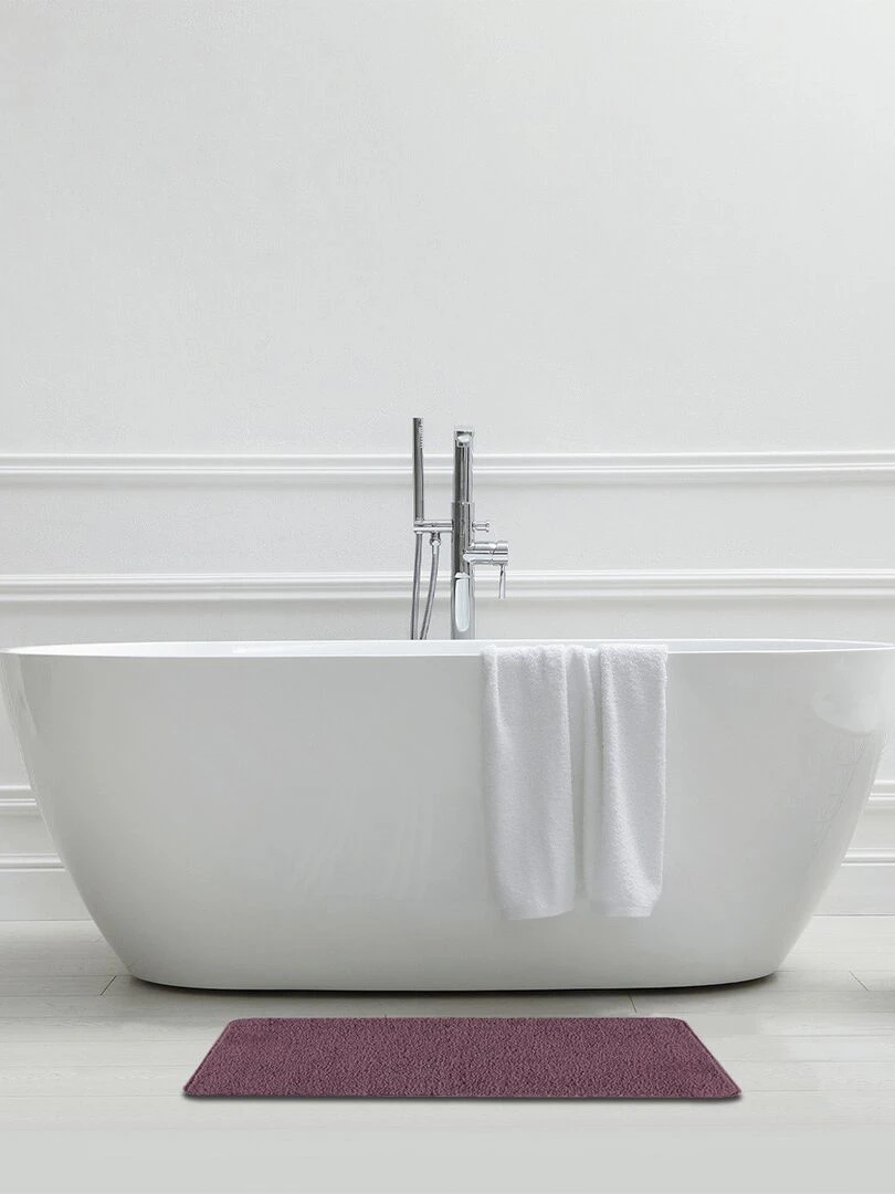 Guy Levasseur   Lot de 2 tapis de bain polyester  50x80cm +  50x40cm violine   Violet
