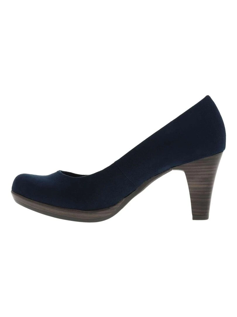 MARCO TOZZI   Escarpins talon bottier   Bleu marine