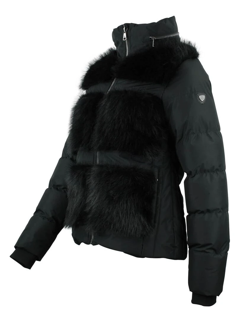 Doudoune fourrure AFOURIR   PEAK MOUNTAIN   Noir Noir