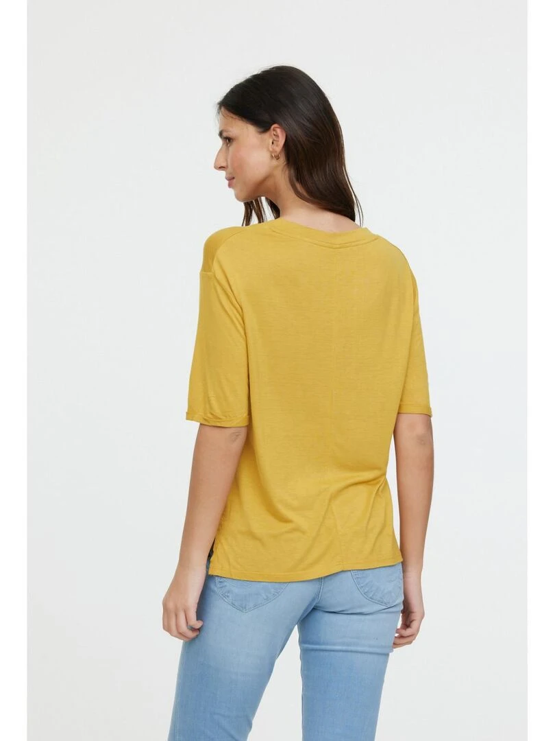 Lee Cooper   T Shirt manches courtes viscose regular ADOUNA M   Jaune