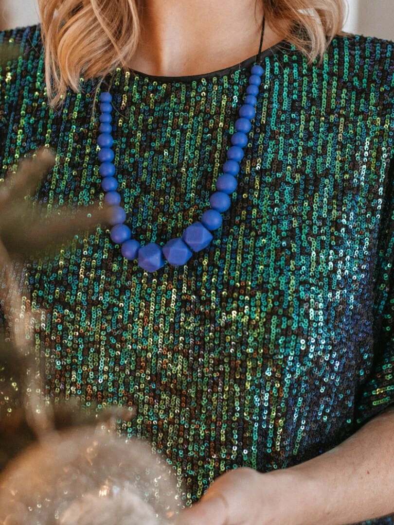 Collier d'allaitement Royal Louis Bleu électrique