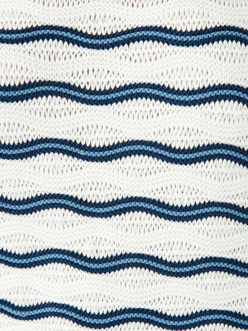 Pull à rayures   Damart   Bleu