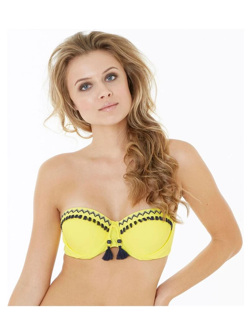 Haut de maillot balconnet MAMBO Brigitte Bardot Bain Jaune