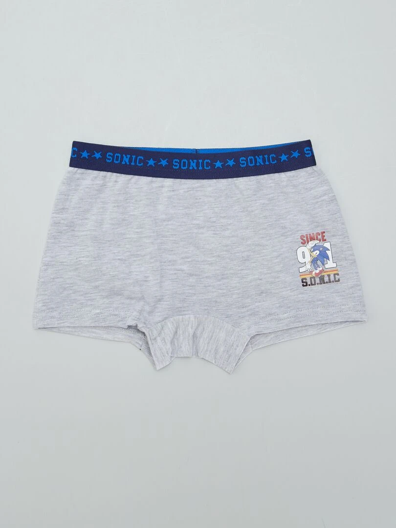Lot de 2 boxers 'Sonic' Gris