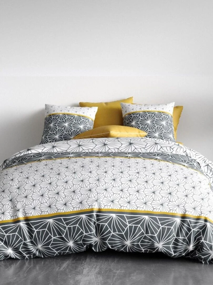 Housse de couette Mijo + taie(s) coton 57 fils Gris