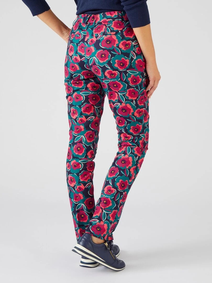 Pantalon satin de coton   Damart   Bleu marine