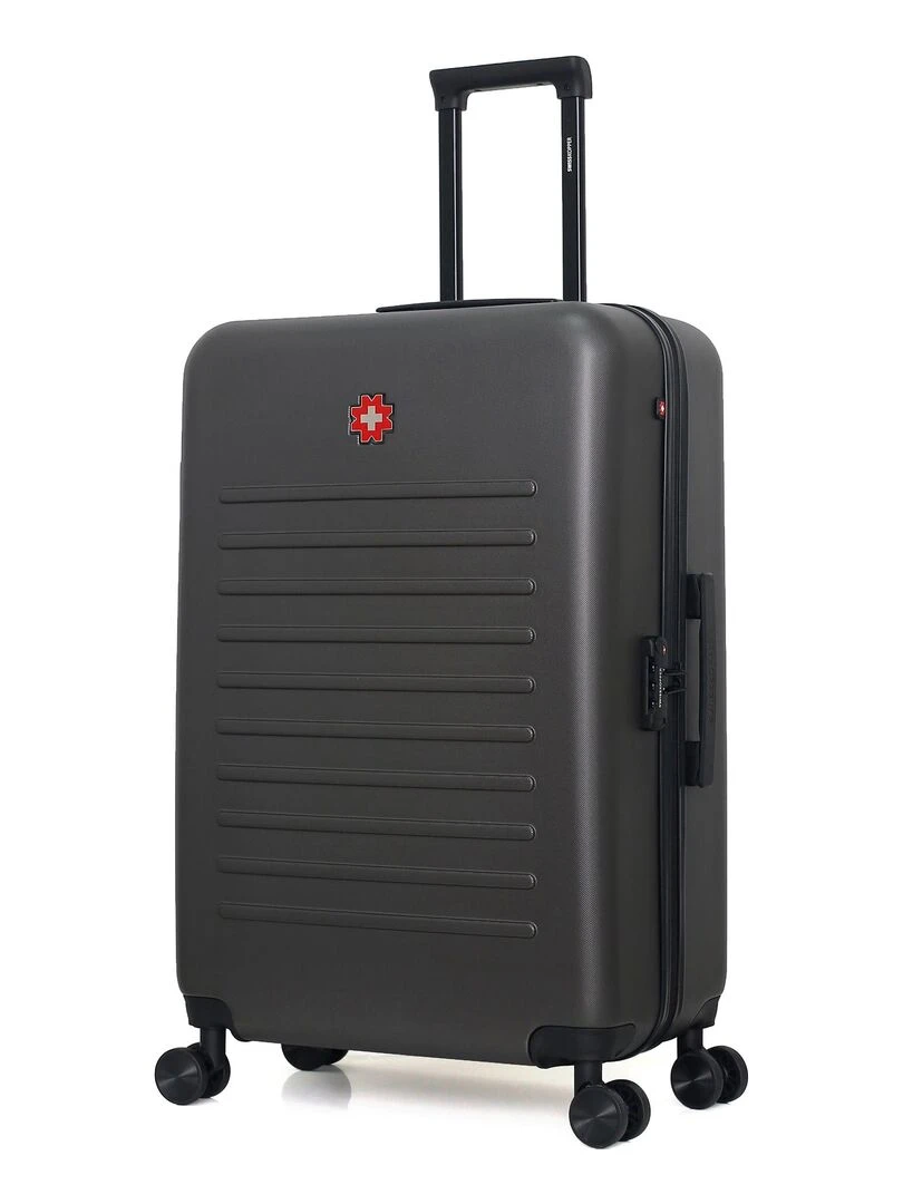 Set de 4 Valises Rigides Grand Format  Taille Moyenne  Valise Cabine et Vanity WIL M   Gris foncé