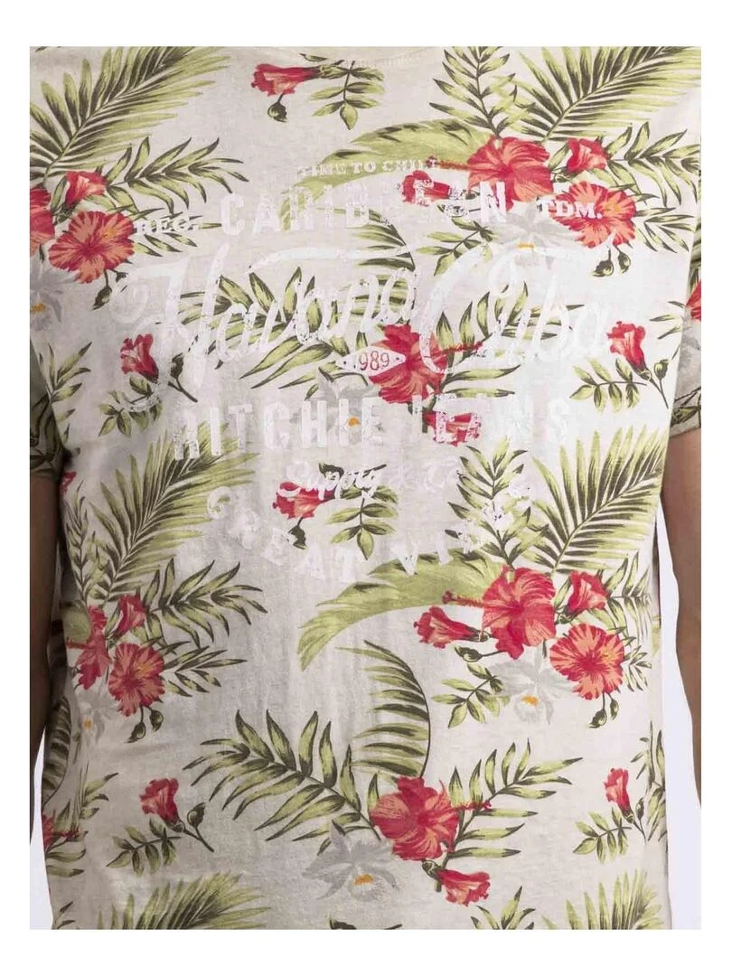 T shirt col rond NOPYOU   Beige