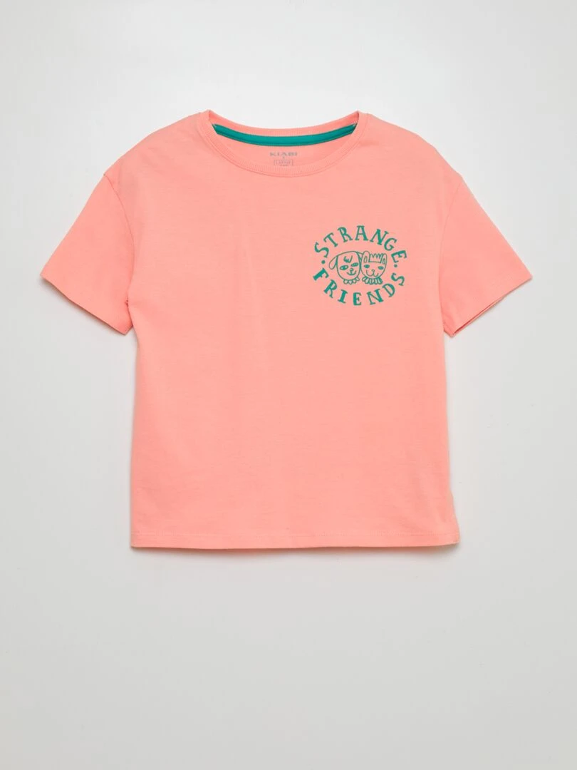 Tee shirt à col rond X Little Bad Wolf   Rose