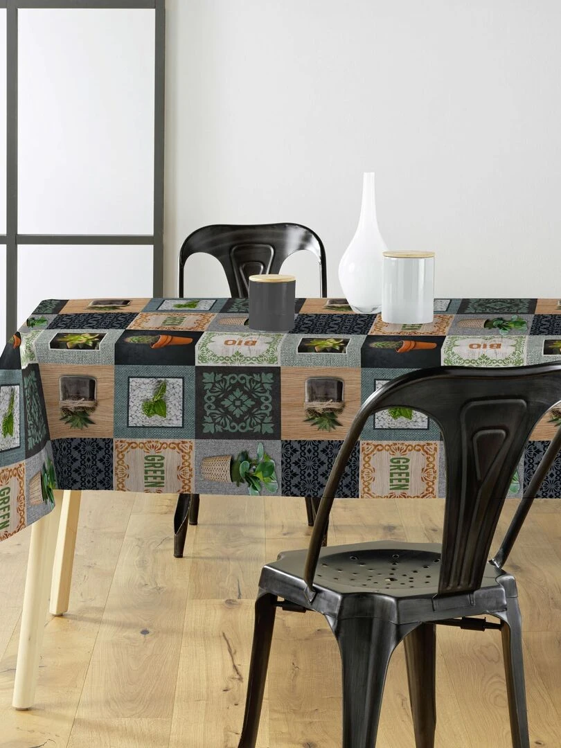 Rouleau de nappe toile ciree Alicante 20m   Vert