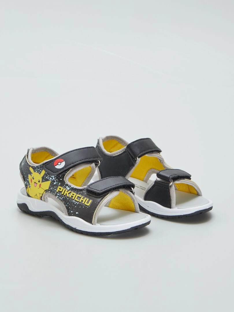 Sandales scratchées 'Pikachu' Noir/jaune