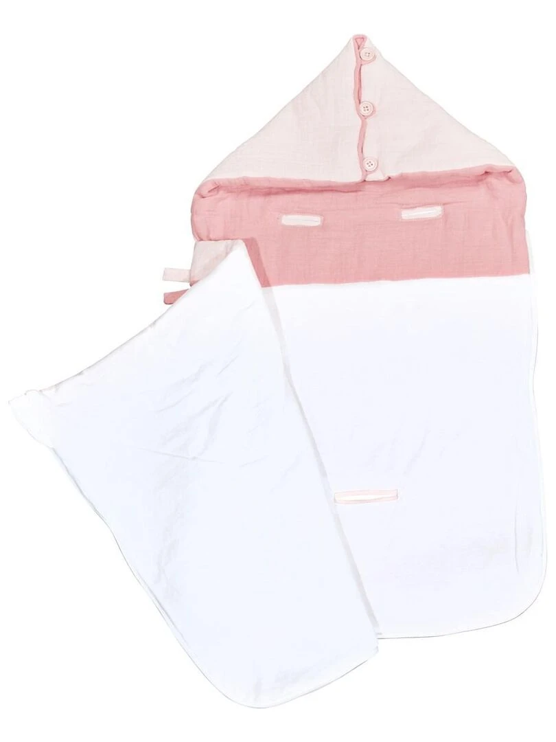 Nid d'ange 0 3mois en coton blanc   SAUTHON   Blanc Rose