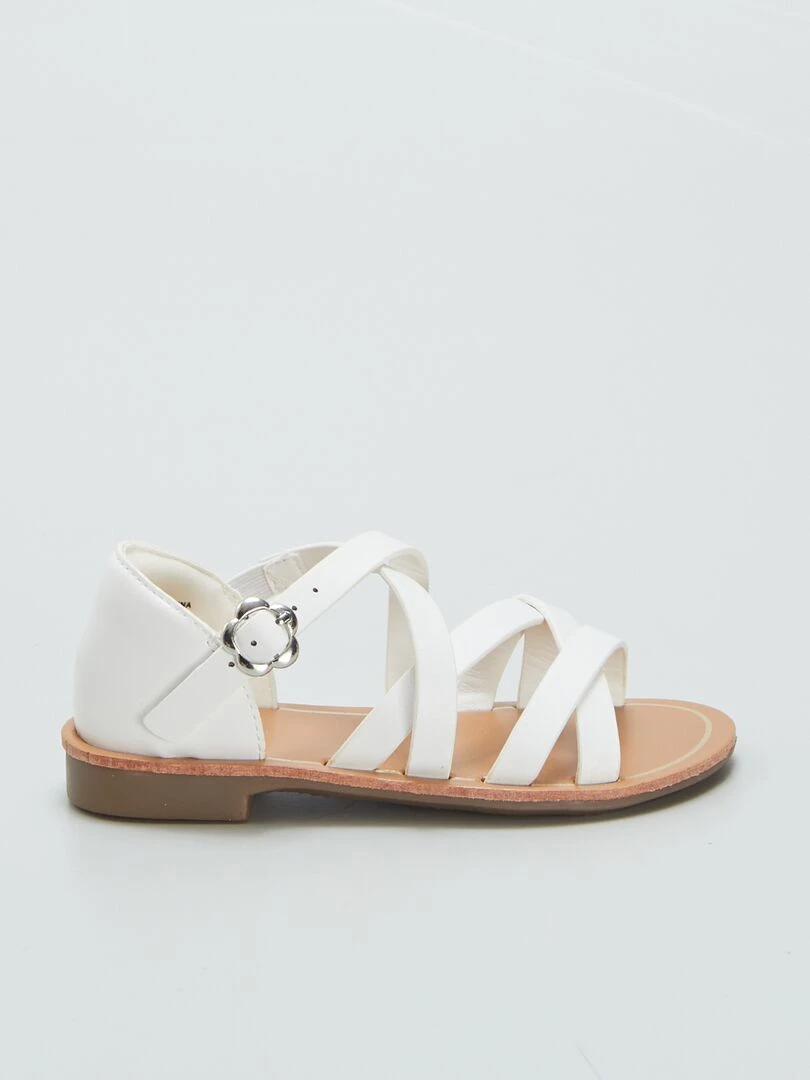 Sandales à brides Blanc