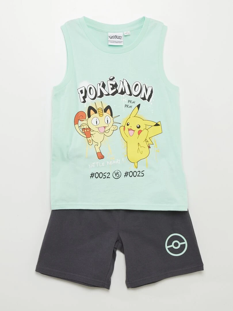Ensemble pyjama 'Pokemon' débardeur + short 2 pièces Bleu