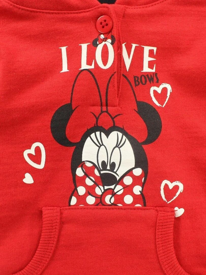 Disney Robe bébé fille imprimé Minnie en coton Rouge