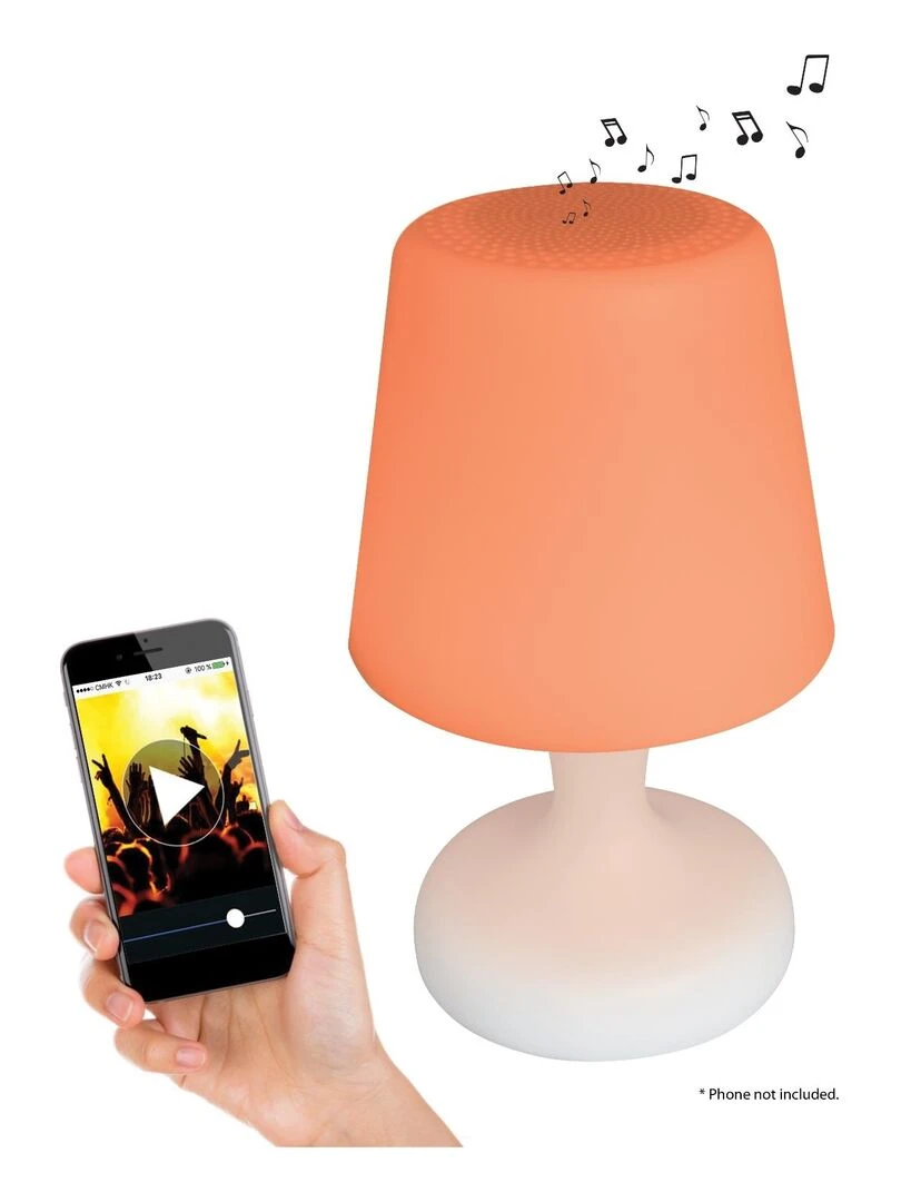 Enceinte Bluetooth® Waterproof En Forme De Lampe De Table Technologie Led Et Télécommande   N/A