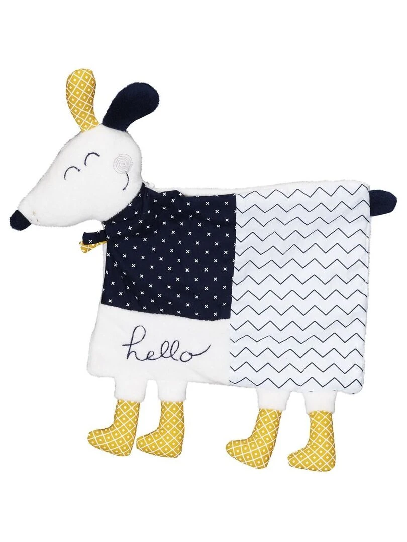 Doudou Mouchoir en velours blanc SAUTHON Blanc