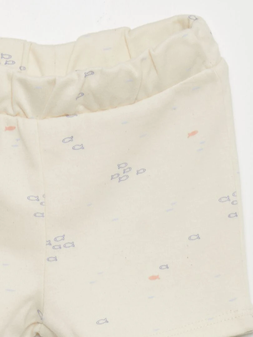 Lot de 2 boxers en coton   Beige