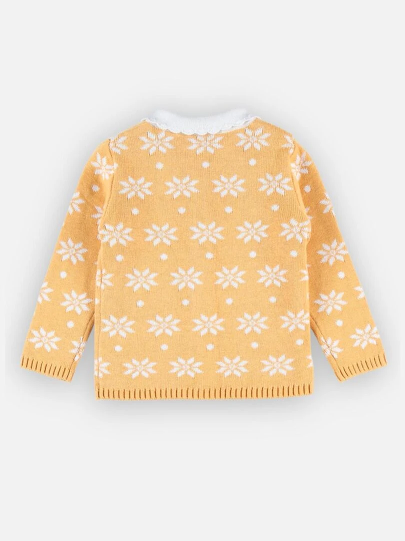 Cardigan tricot jacquard épais    Noukie's   Jaune