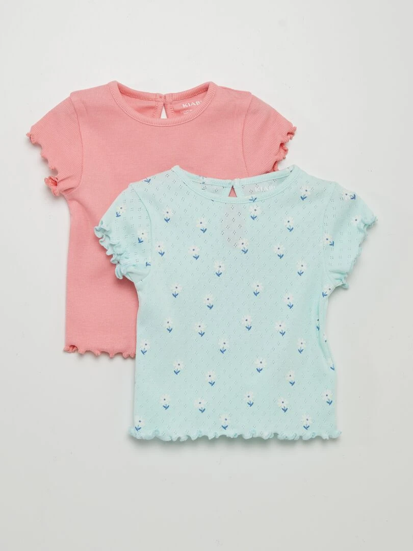 Lot de 2 t shirts VERT