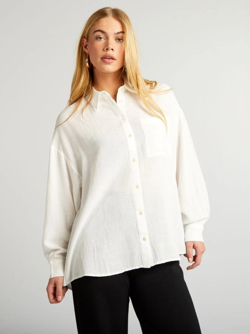 Chemise unie   blanc