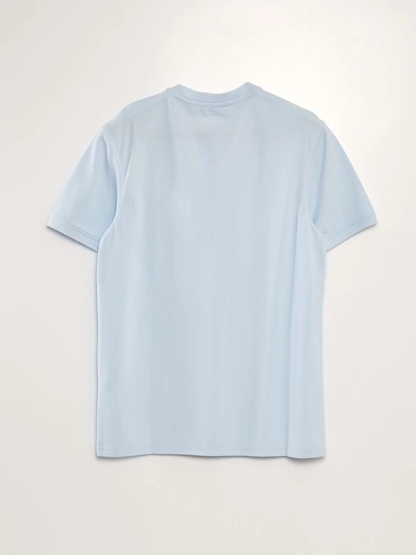 Polo en piqué de coton uni   Bleu ciel