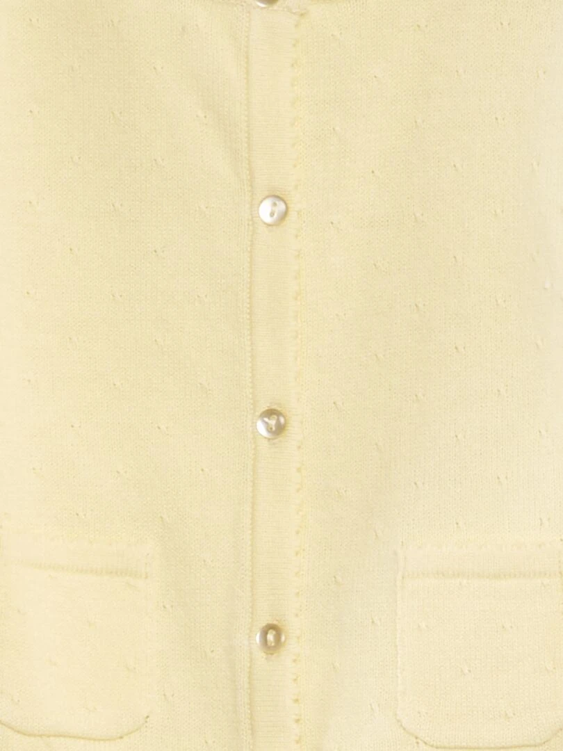Gilet en maille fantaisie   Jaune
