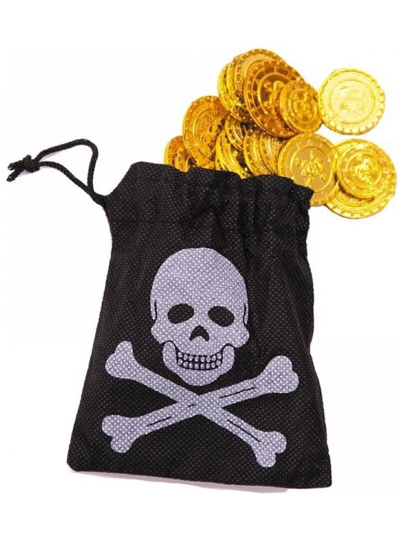 Bourse pirate 50 pieces d or Jaune