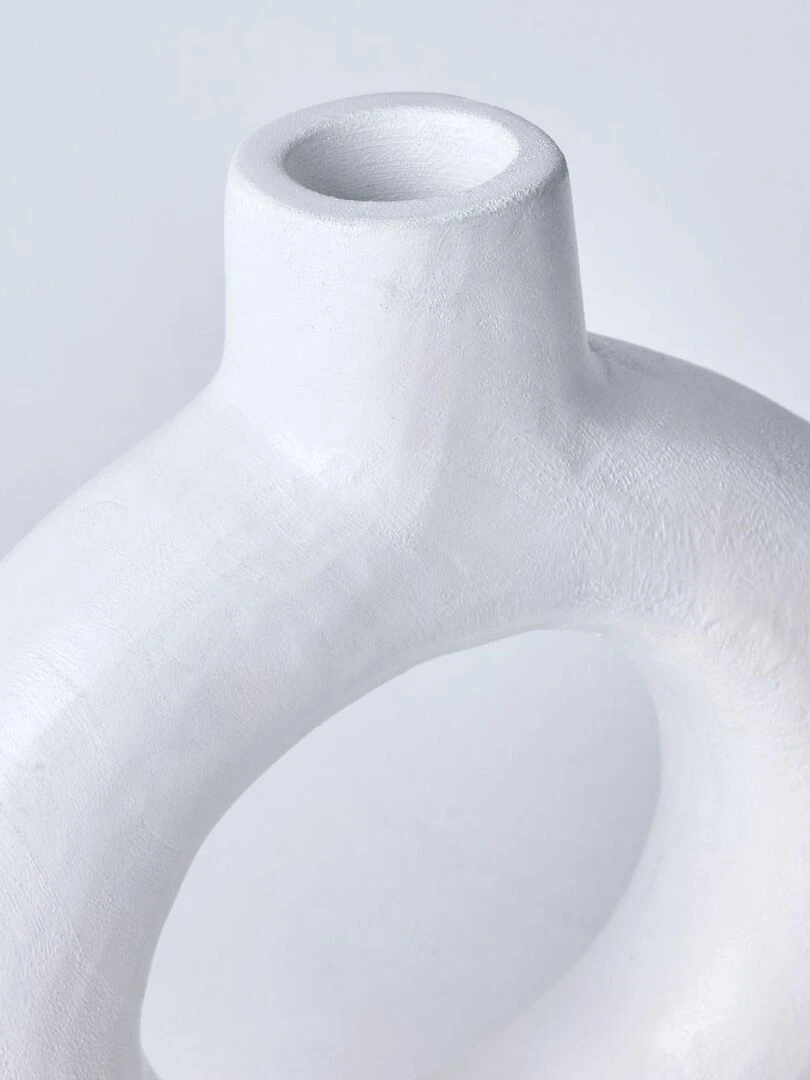 Vase rond bois MATISSE   Blanc