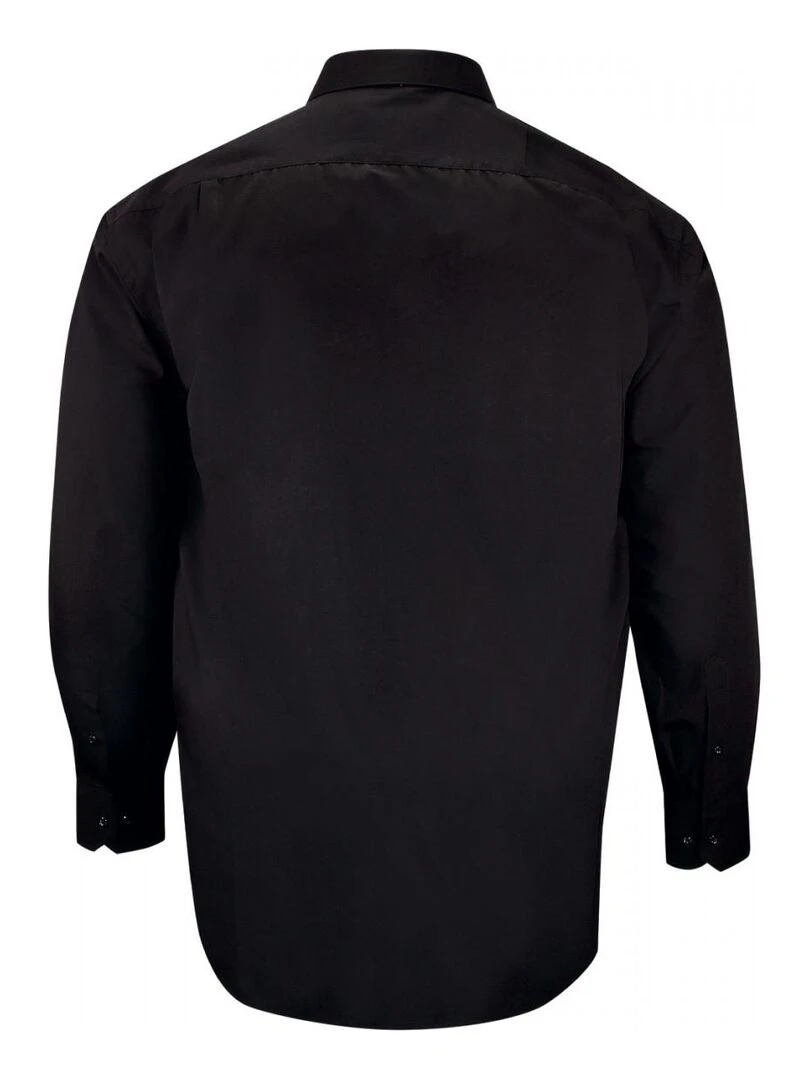 Chemise forte taille unie LISIO   Noir