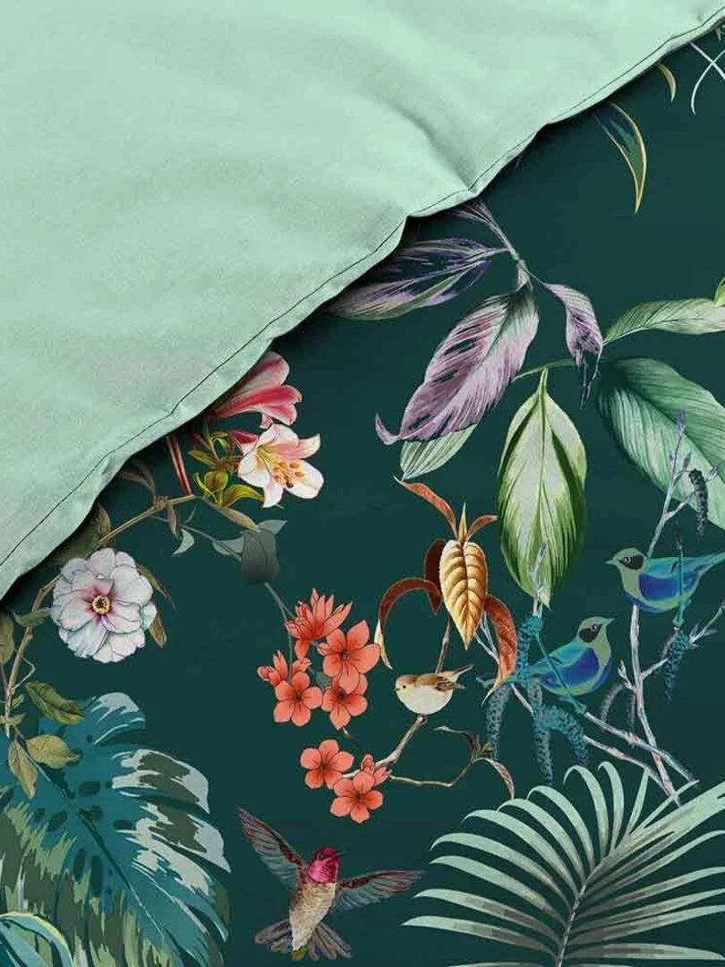 Housse de couette + 2 taies d'oreiller Féerie   Vert