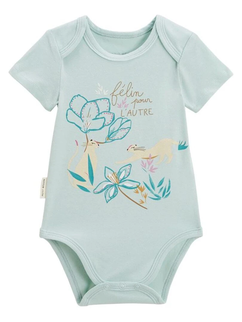 Lot de 2 bodies bébé manches courtes Patroika Vert