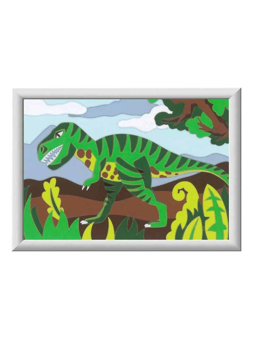 Peinture au numéro : Numéro d'Art lignes colorées : Petit dino   N/A