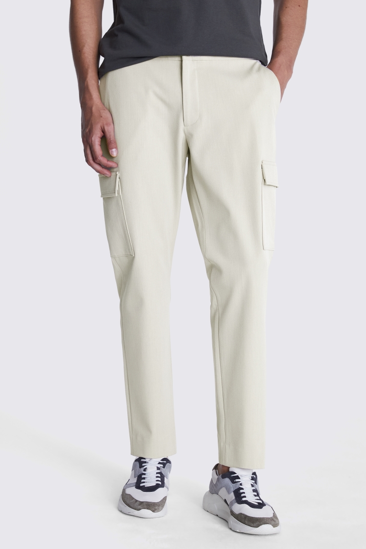 Slim Fit Khaki Donegal Trousers   Buy Online at Moss