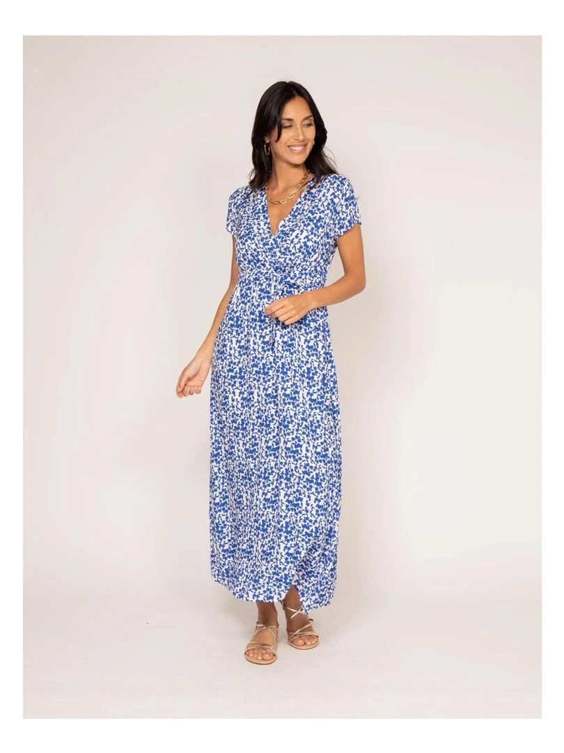 Robe longue motifs INOLON   Bleu
