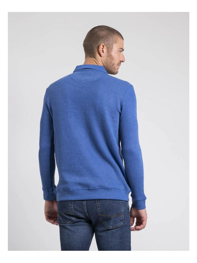 Sweat col polo WIREX Bleu