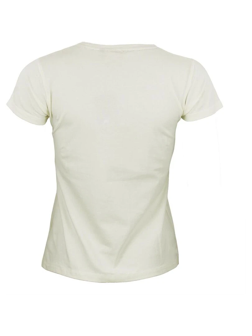 T shirt manches courtes femme AJOJO Ecru