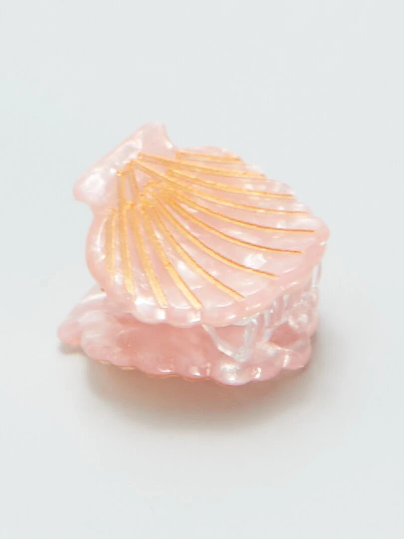 Lot de 3 pinces crabe en forme coquillages   Rose
