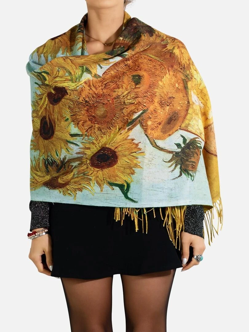 Echarpe "Tournesol" Van Gogh Kebello Jaune