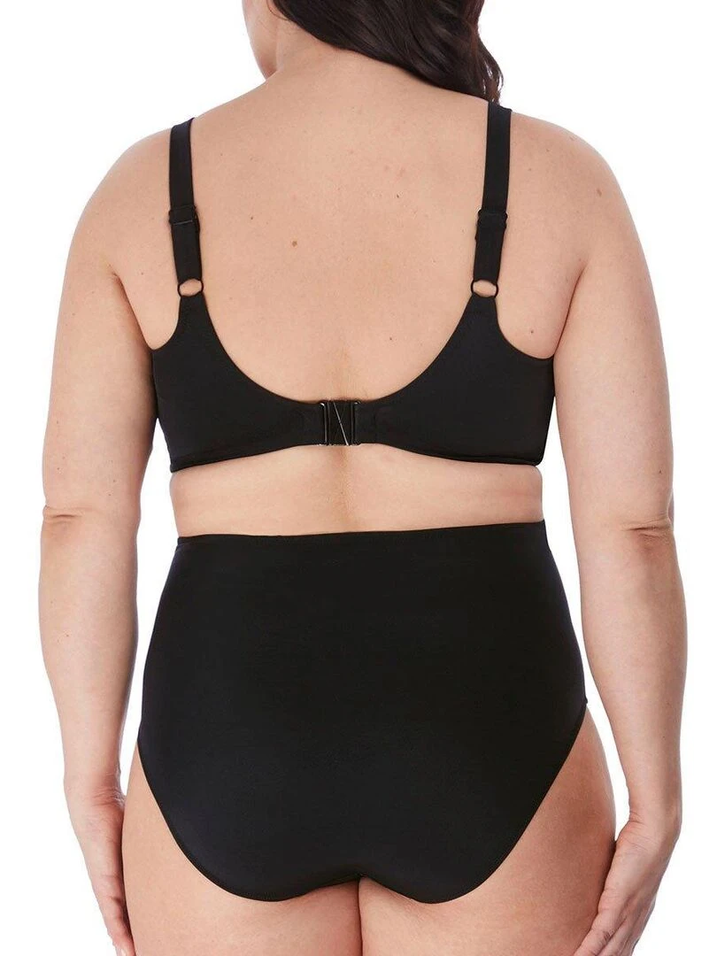 Haut de maillot de bain twisté grande taille Magnetic   Noir