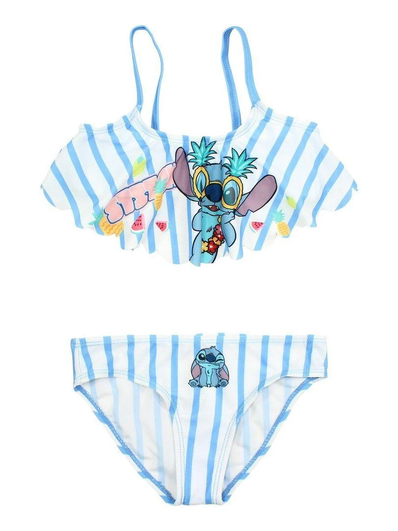 Disney Maillot De Bain fille imprimé Lilo Et Stitch Bleu