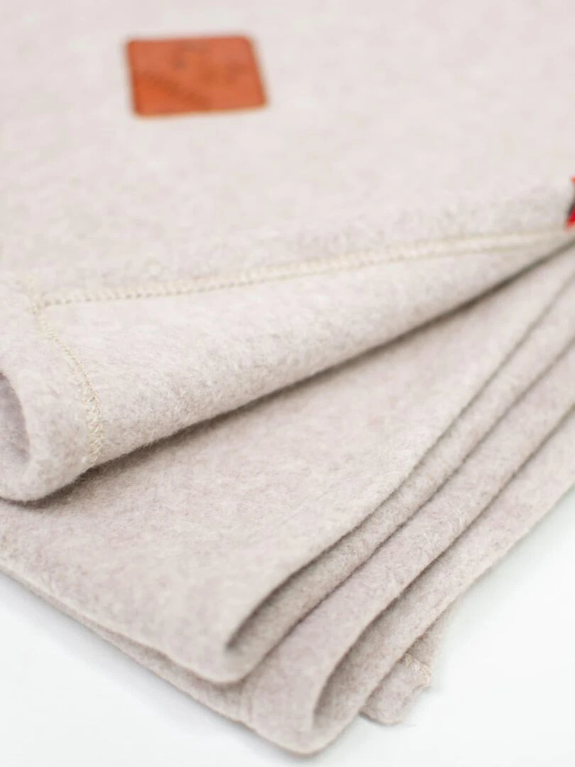Couverture polaire 100% coton ultra doux Beige
