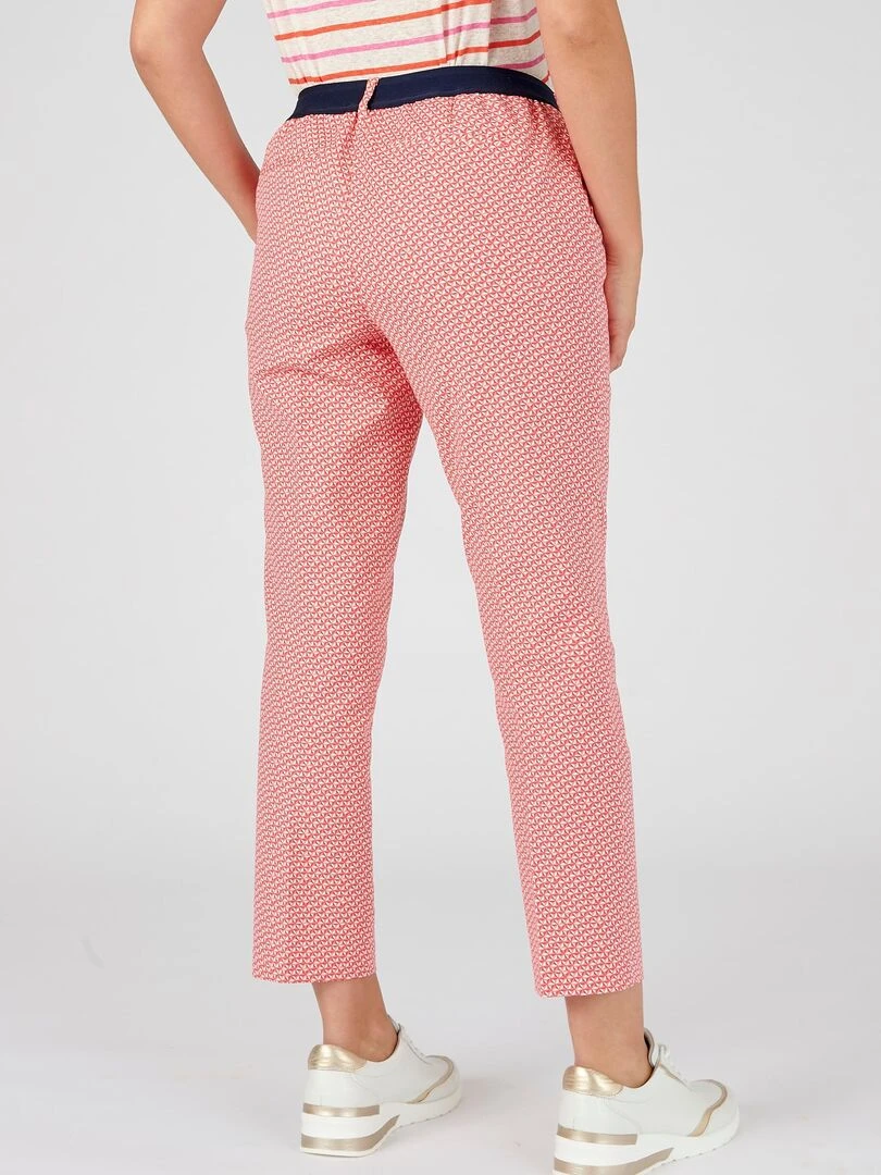 Pantalon 7/8ème satin de coton   Damart   Rose
