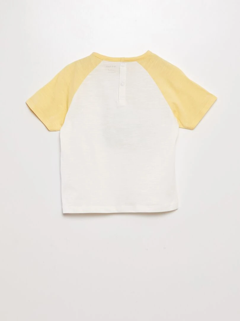 Ensemble short + t shirt 'beach'   2 pièces   Jaune