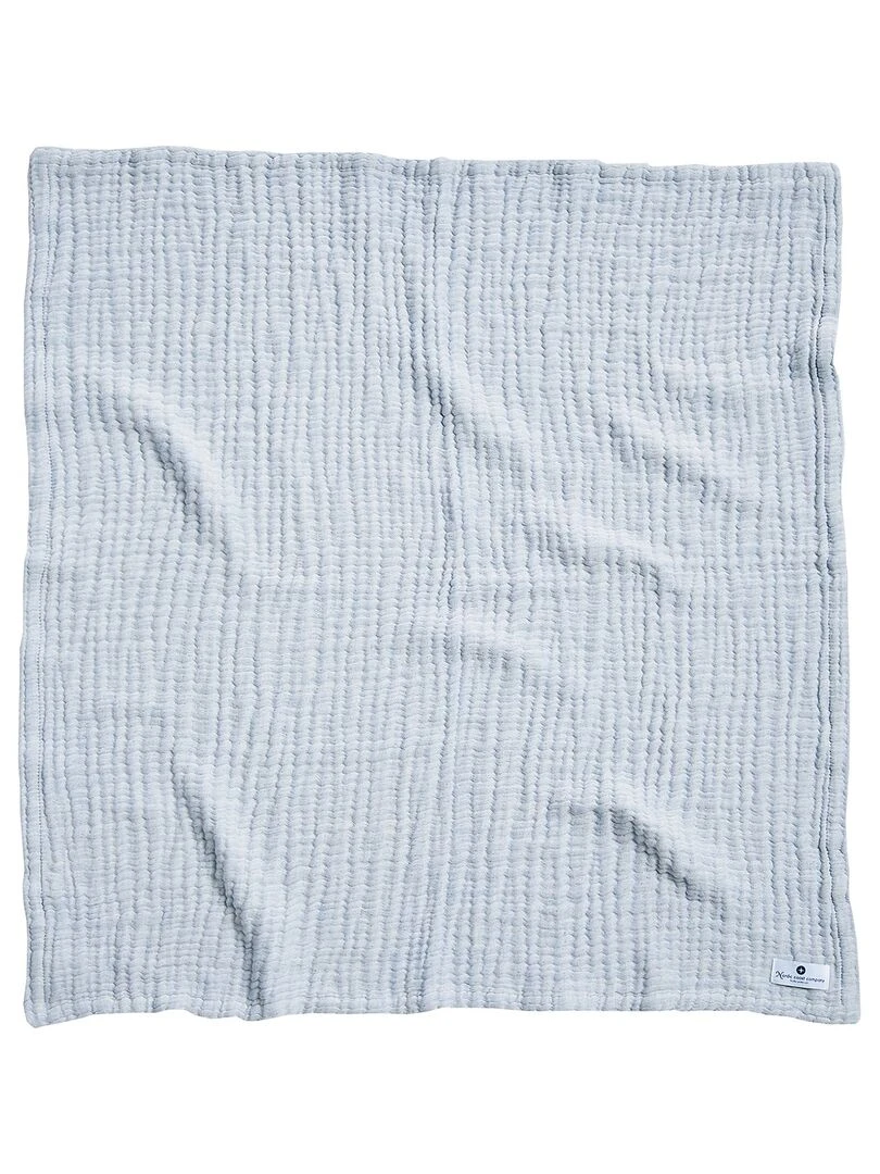 Couverture mousseline bebe en coton 80 x 80 cm   Bleu