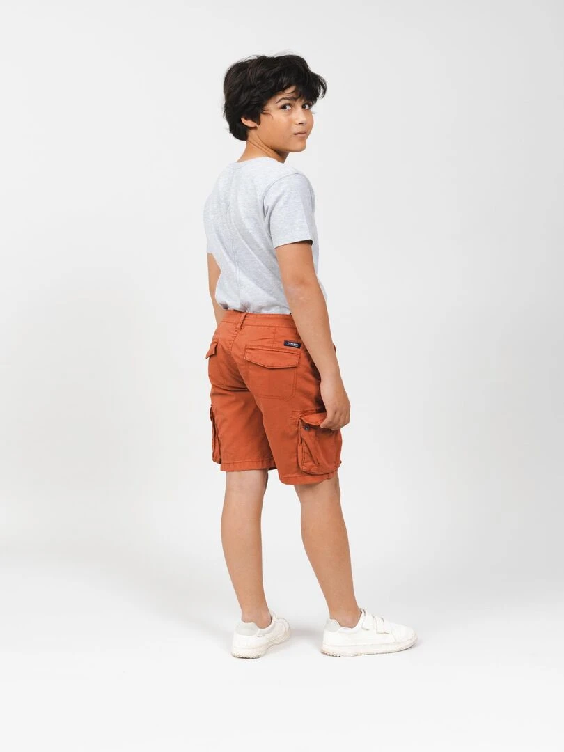 Bermuda à poches cargo pour garçon 'Deeluxe' Orange corail